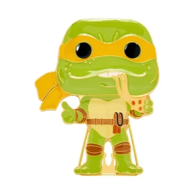 Imagen de Funko Pop! Large Enamel Pin Teenage Mutant Ninja Turtles (TMNT) : Michelangelo Pins de Esmalte Broche Coleccionable para Mochilas Y Bolsos Idea Regalo Mercancia Oficial TV Fans
