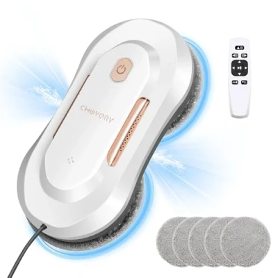 Imagen de CHOVERY Robot Limpiacristales 3000Pa, CL3 de con Función Pulverización, Limpia Cristal Automático, Eléctrico Doble Pulverizador Agua