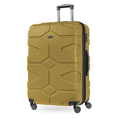 Imagen de HAUPTSTADTKOFFER X Kölln Equipaje de Viaje, Maleta rígida, Trolley expandible, 4 Ruedas Dobles, TSA, 75 cm, 103 litros, Oro otoño