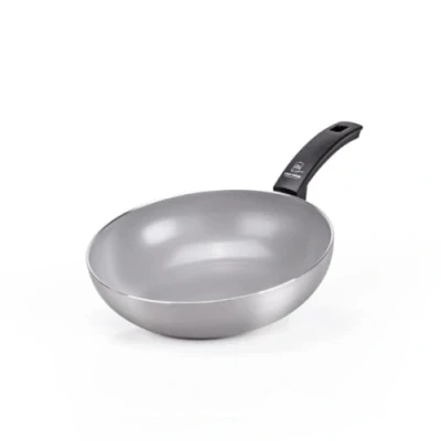 Imagen de Moneta Innova Wok 1 m 28 cm, revestimiento natural FineGres (no PFAS), también para inducción, 100% fabricado en Italia