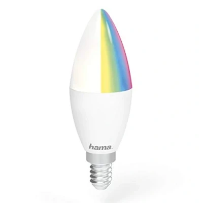 Imagen de Hama Bombilla Led Wifi E14 (Bombilla de 5.5W, RGB con más 16M colores, control por voz compatible Alexa y Google Home, inteligente App Smart Solutions)