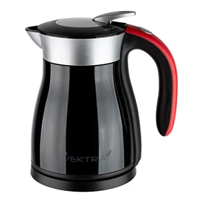 Imagen de Vektra VEK 1201B Hervidor de Agua, Negro/Rojo