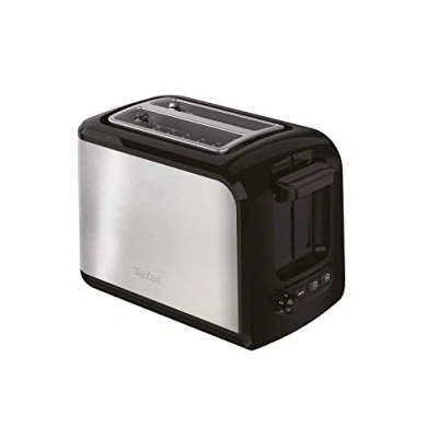 Imagen de Tefal Express TT410D 2rebanada(s) 850W Negro, Acero inoxidable Tostador (2 rebanada(s), inoxidable, Botones, Giratorio, 850 W, 160 mm)
