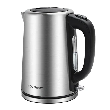 Imagen de Aigostar Rob 30IGQ Hervidores de Electrico Acero inoxidable, 1,7 litros, potencia 2200 W, libre BPA, Apagado Automático, Filtro Antical Extraíble, Base Rotación 360,Negro