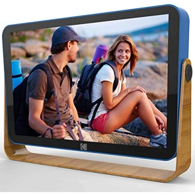 Imagen de KODAK Marco de Fotos Digital 10 Pulgadas WiFi con Bateria Recargable, Memoria Integrada 32GB, HD IPS Touchscreen, Fácil Configuración para Compartir y Vídeos via USB o App