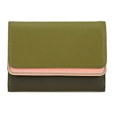 Imagen de mywalit Double Flap Purse/Wallet, Accesorio de Viaje Billetera Unisex Adulto, Oliva/Pétalos Pincel, Talla única