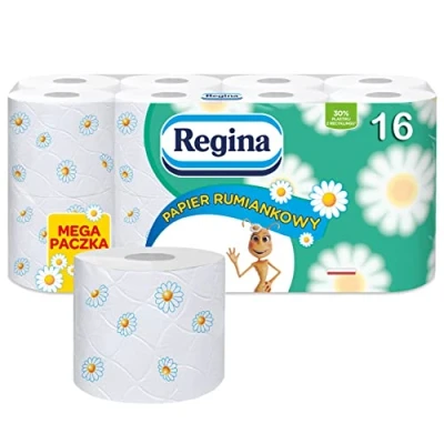 Imagen de Regina Papel higiénico de manzanilla Fino y Resistente (16 rollos)