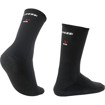 Imagen de Cressi Mettalite Escarpines Neopreno Metallite, Unisex, Negro, L (2.5 mm)
