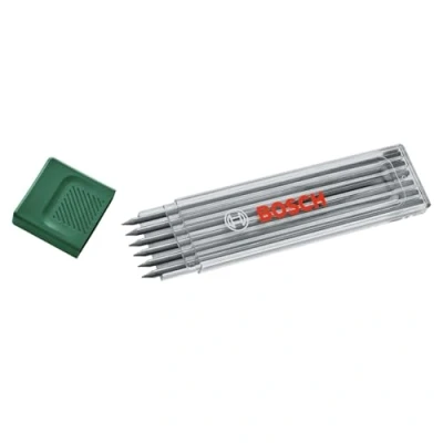 Imagen de Bosch Minas grafito HB 6 piezas (accesorios lápiz marcador orificio profundidad; HB; 2,8 mm; estuche almacenamiento)
