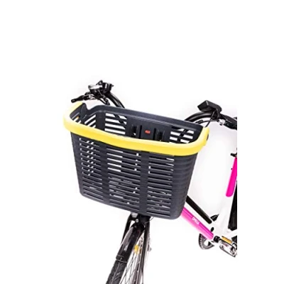 Imagen de Urban Prime Cesta para Bicicleta, Adultos Unisex, Negro y Amarillo, Talla única