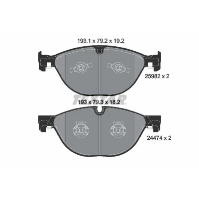 Imagen de TEXTAR 2598201 Juego de pastillas freno preparado para indicador desgaste JAGUAR: F Type Coupé, Cabrio