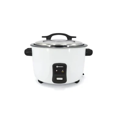 Imagen de HENDI Arrocera, Función de Mantenimiento del Calor, 23 Tazas Arroz Seco, Vaso Medidor y Cuchara 230V, 1550W, ø380x(H)240mm, aluminio, 4,2L
