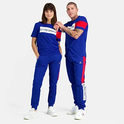 Imagen de Le Coq Sportif Tri tee SS N 1 M Azul Electro Camiseta, XL Unisex Adulto