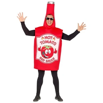 Imagen de WIDMANN 02600 adultos Disfraz Botella Ketchup Heinz, unisex ? Adultos, color rojo , color/modelo surtido