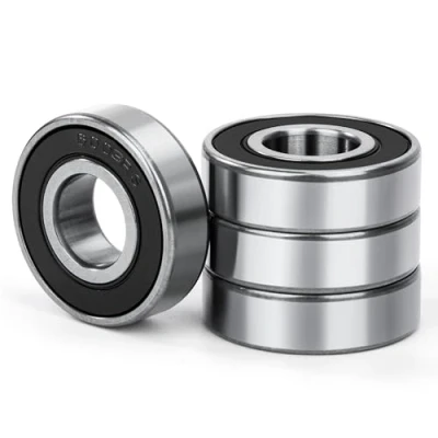 Imagen de 4 piezas 6003 2RS Rodamientos de Bolas 17x35x10mm Acero Cromado y Pre lubricado, 6003RS Rodamiento Rígido profunda con Doble Sello Goma, para Cojinetes Patines, Skateboard