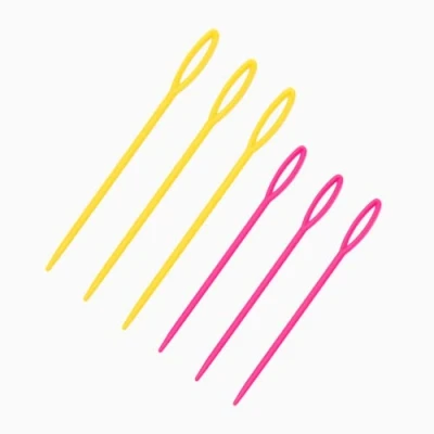 Imagen de 6 Piezas Agujas De Coser Plástico, Lana Juego Coser, Coloridas Multicolor para Niños, Su Uso en Manualidades y Proyectos Infantiles