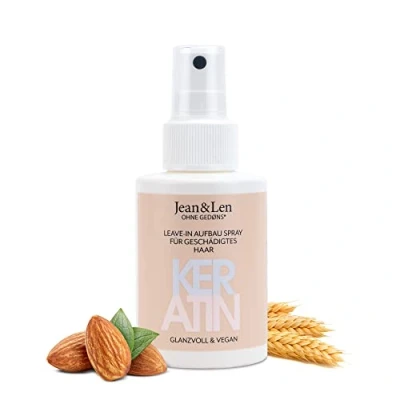 Imagen de Jean &amp; Len Spray restaurador sin aclarado, nutre el cabello dañado, con fitoqueratina y proteínas vegetales, aporta brillo al cabello, parabenos ni siliconas, 100 ml