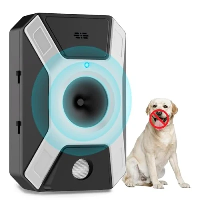 Imagen de LEMENG Mejorar antiladridos para perros, antiladridos, dispositivo automático perros con 3 modos electroestimulador muscular