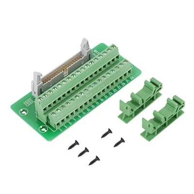 Imagen de IDC34P Interfaz de PLC del conector bloque terminales tablero desbloqueo encabezado masculino 34 pines con el soporte PCB soporte.