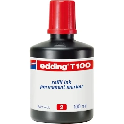Imagen de Tinta rotulador edding t 100 rojo frasco de ml