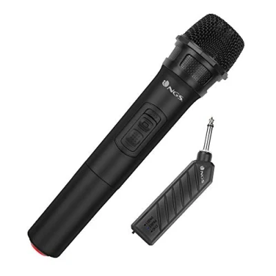 Imagen de NGS Singer Air Micrófono Inalámbrico Vocal Dinámico, Alcance de 20 Metros y Plug&amp;Play