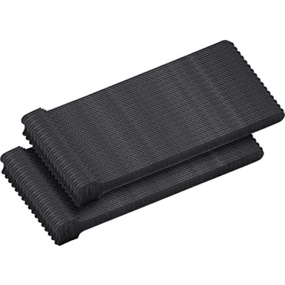 Imagen de Meister 7452680 Bridas de Velcro para Cables (100 Unidades, 200 x 12,5 mm, Resistentes al Agua, Reutilizables), Color Negro