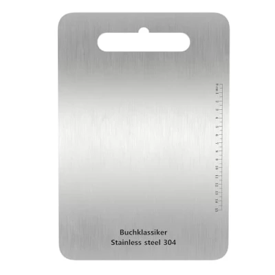 Imagen de Tabla de corte acero inoxidable 304, sin BPA, a ambos lados, carnicero para carne, queso, tablas