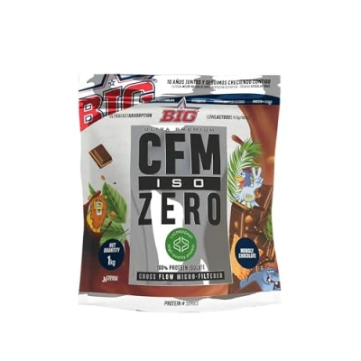 Imagen de BIG Proteina Isolada Proteinas Whey para Masa Muscular Protein Isolate Proteína en Polvo Materia Prima Premium Sin Grumos, Baja Lactosa, Azúcares Añadidos (1kg,Mowgly Chocolate)