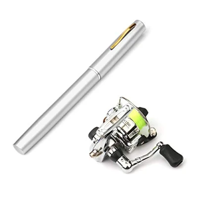 Imagen de Lixada 1 Mt / 1,4 M Bolsa Plegable Caña de Pescar Carrete Combo Mini Pen Kit Telescopio