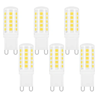 Imagen de Akynite Bombilla G9 LED 4W Luz Fría 6000K, 400LM, 33 SMD LEDs, Equivalente a Halógena 40W 33W, No Regulable, Casquillo 230V para Espejo de Baño, Pared Interior, pack 6