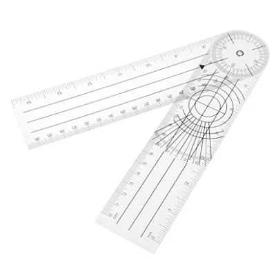 Imagen de BOBEINI Userful Multi Ruler Regla espinal médica de ángulo goniómetro 360 ​​Grados CM/Pulgada