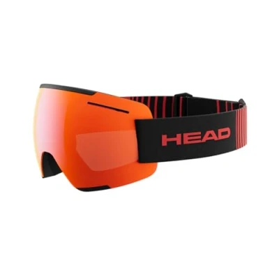 Imagen de HEAD F LYT Gafas de esquí y snowboard unisex para adultos, color rojo negro, talla M