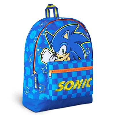 Imagen de SONIC THE HEDGEHOG Mochila Niño Niña, Mochilas Escolares para Niños, Regalos Originales, Infantil, Merchandising Oficial (Azul, One Size)