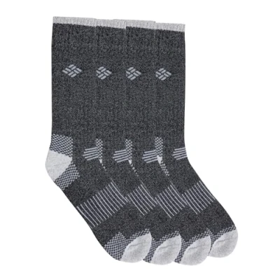 Imagen de Columbia Men&#039;s 4 Pack Mid Calf Check Crew Socks, Black, Size 6 12