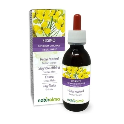 Imagen de Erísimo o Hierba de los cantores (Sisymbrium officinale) sumidades floridas Tintura Madre sin alcohol Naturalma Extracto líquido gotas 120 ml Complemento alimenticio Vegano