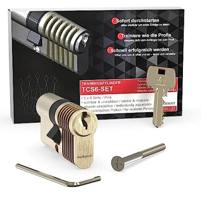 Imagen de MULTIPICK Lockpicking Set [6 pernos Cerradura] Juego de Ganzuas Novatos y Profesionales Ganzua cerrajeria profesional arrastre Herramienta para abrir Lockpick Made in Germany