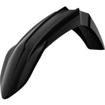 Imagen de POLISPORT 8574800009 Guardabarros delantero réplica OEM fabricado en plástico brillante duradero y resistente compatible con motocicletas Yamaha color negro