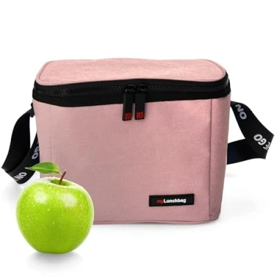 Imagen de IRIS BARCELONA On The Go Lunch Bag, Bolsa Térmica Porta Alimentos 23 x 14 17 cm 4 l Rosa Jaspeado
