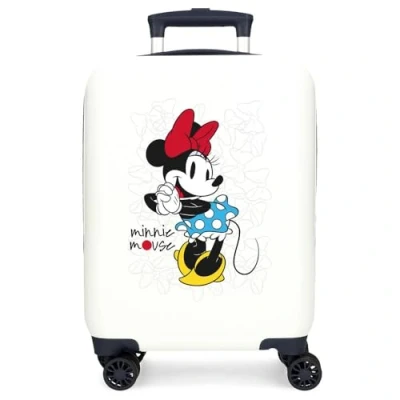 Imagen de Joumma Disney Minnie Magic Maleta de Cabina Blanco 33x50x20 cms Rígida ABS Cierre combinación Lateral 28,4L 2 kgs 4 Ruedas Dobles Equipaje Mano