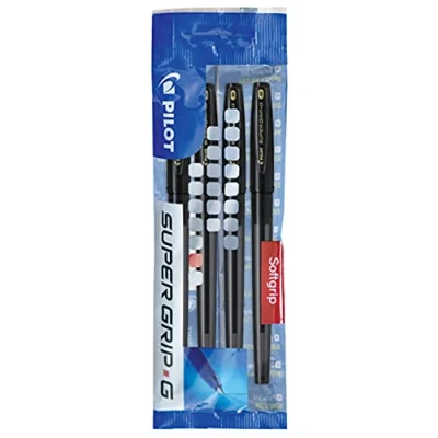 Imagen de Pilot Supergrip G Set de 4 bolígrafos punta media negro