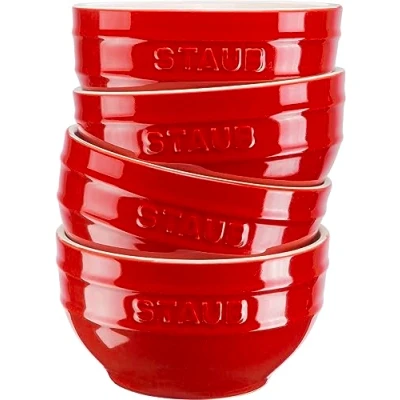 Imagen de STAUB Ceramique Cuencos de cereales (400 ml, 4 unidades, 12 cm), color rojo