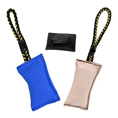 Imagen de DINGO GEAR WWW.DINGOGEAR.COM 1977 Juego magnético para el Entrenamiento del Perro: imán encastrado, remolcador de mordida Nailon Azul y Tirador Piel auténtica