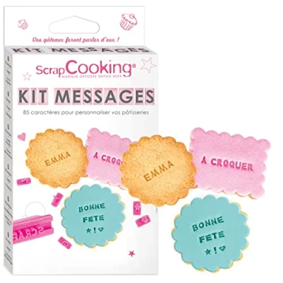 Imagen de ScrapCooking Cookie Message Kit Sellos con Números y Letras para galletas Regalos de repostería Moldes Estampadoras 2041