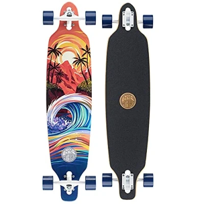 Imagen de Osprey Longboard de Doble Punta, 99 cm, monopatín Completo, Cubierta Arce Canadiense 7 Capas, para Adultos, niños y Principiantes