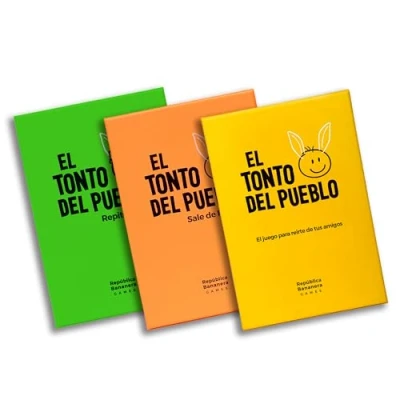 Imagen de Juegos de Mesa Adulto El Tonto del Pueblo Juego para reírte Tus Amigos Cartas pizarras y rotuladores (Pack 3 Repite la ESO Sale Fiesta Normal)