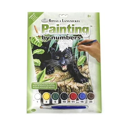 Imagen de Pracht Creatives Hobby Royal &amp; Langnickel Painting By Numbers Black Panther, contiene Colores y Pinceles, Para Adultos Niños A Partir de 8 Años