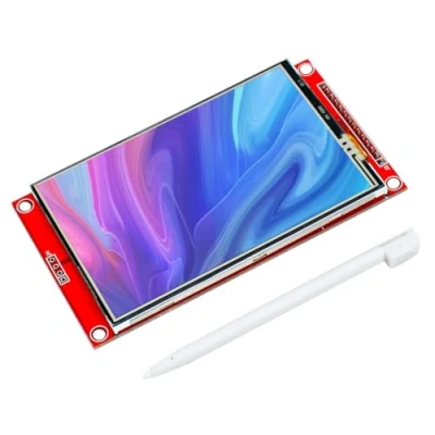Imagen de LAFVIN Módulo de pantalla táctil TFT LCD 3,5 pulgadas, 480 x 320 SPI Serial ILI9488 con lápiz táctil, compatible Arduino