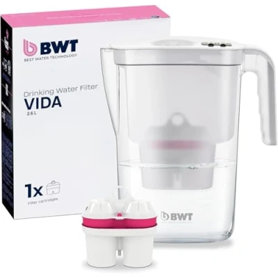 Imagen de BWT Vida Manual Jarra filtradora de Agua con magnesio 2,6 l, Blanco, 1 FILTRO