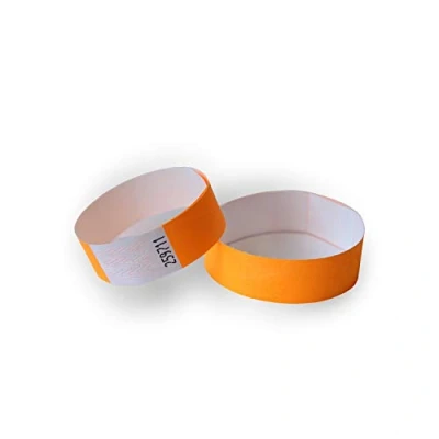 Imagen de MP Tyvek Pulseras 100 unidades para Eventos, Color Naranja
