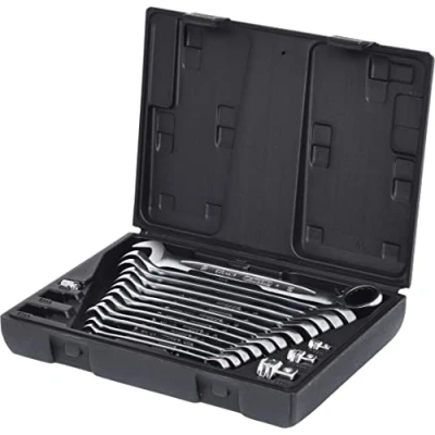 Imagen de KS TOOLS 503.4666 Juego de llaves poligonales y boca trinquete 72 19, 8 Acero cromo vanadio con adaptador